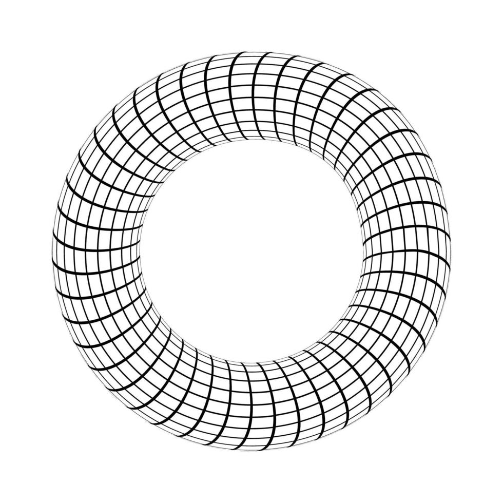 Torus toroid geometric shape in the shape of a donut vector 3d donut torus toroid