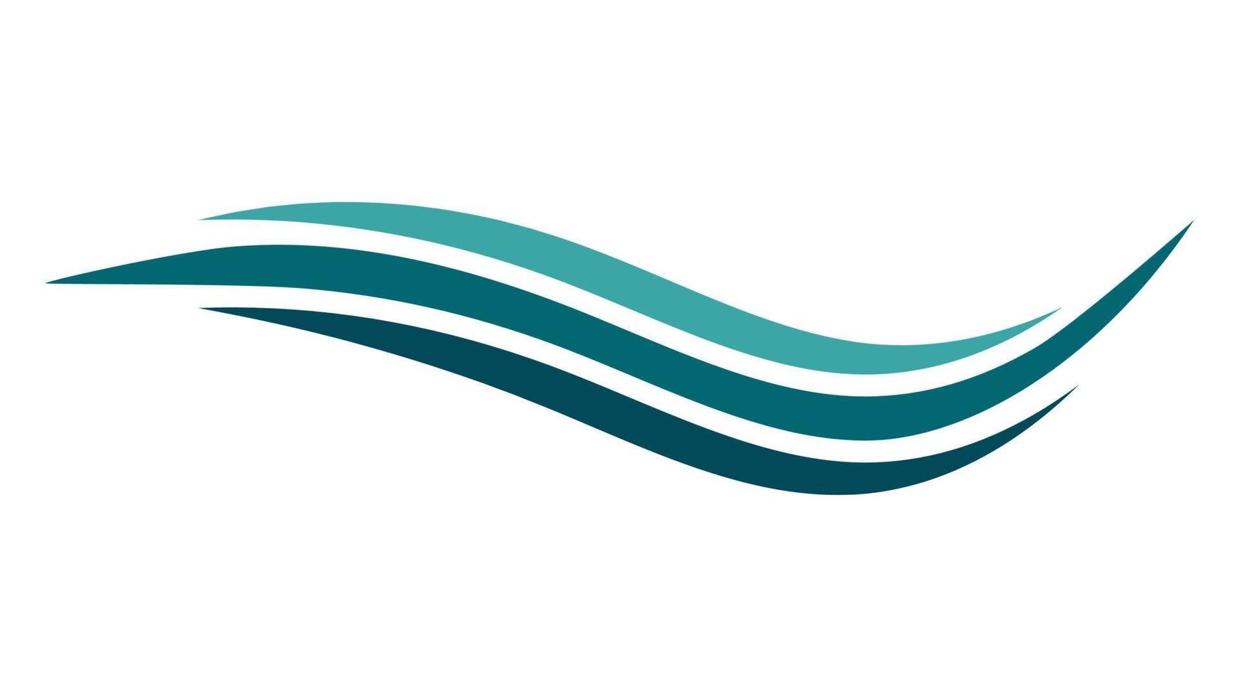 Deep teal sea, wave water sea ocean ripple, shape wavy vector