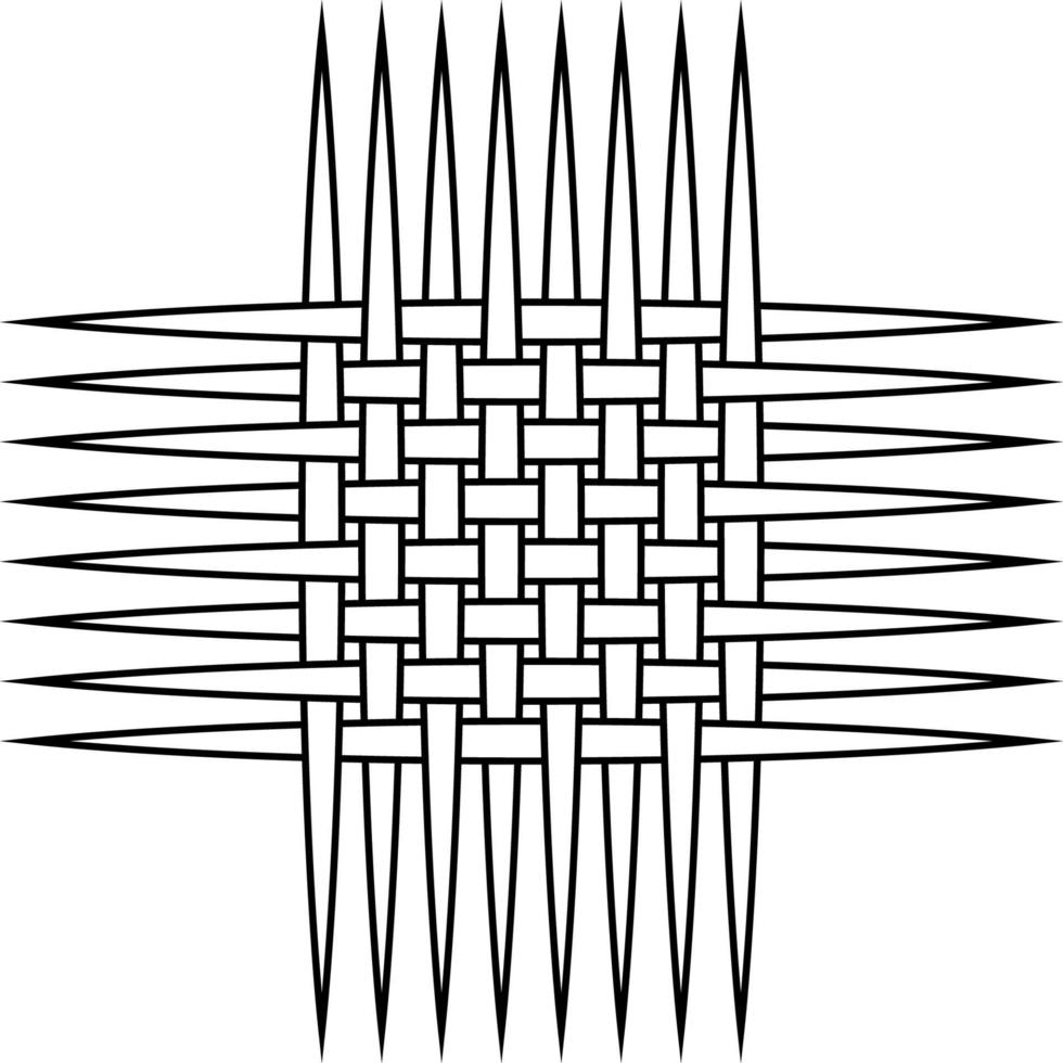 Woven knitted mesh, vector vertical and horizontal stripes