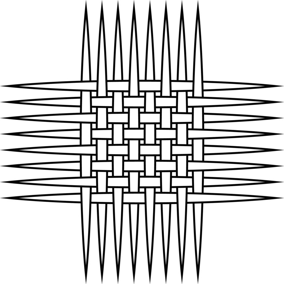 Woven knitted mesh, vector vertical and horizontal stripes