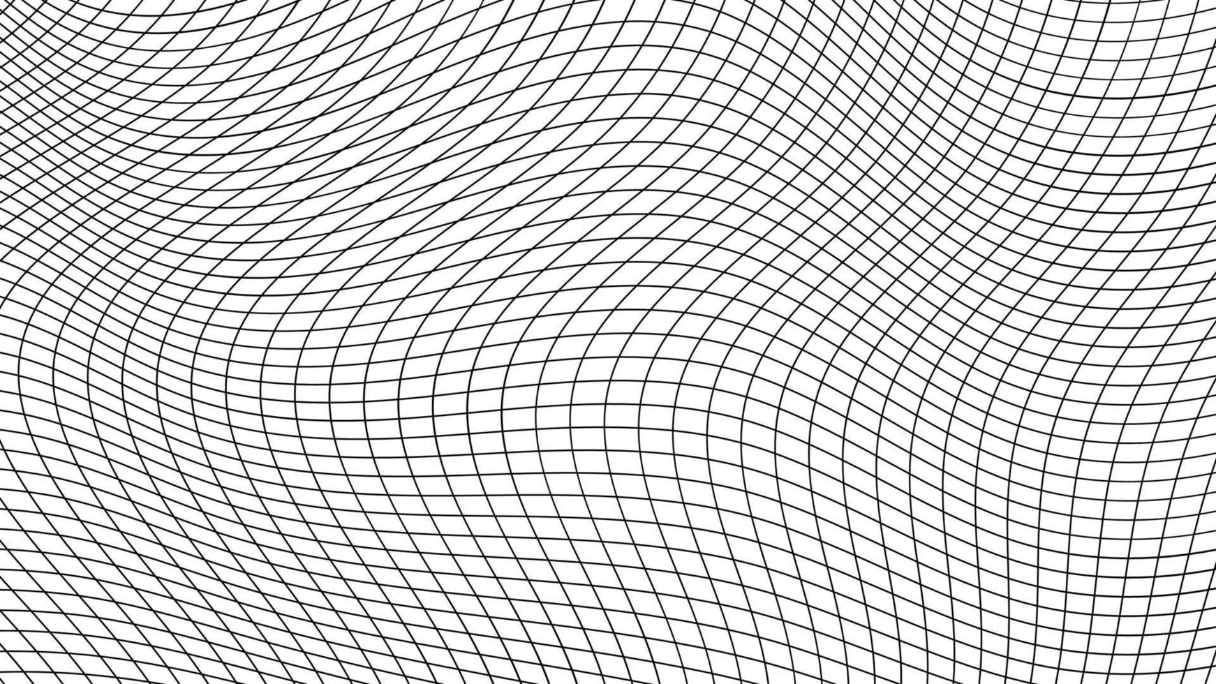 Pattern dynamic grid, thin grid curve, geometric flex wavy lines vector