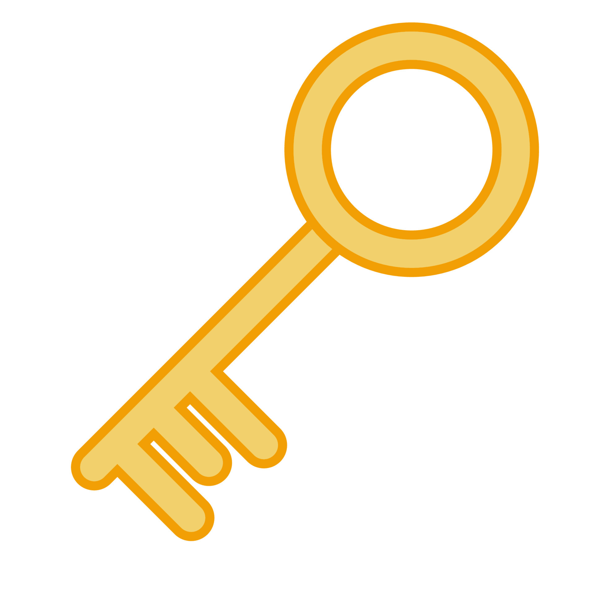 Cartoon gold key, skeleton logo, old gold, room house key 20717428