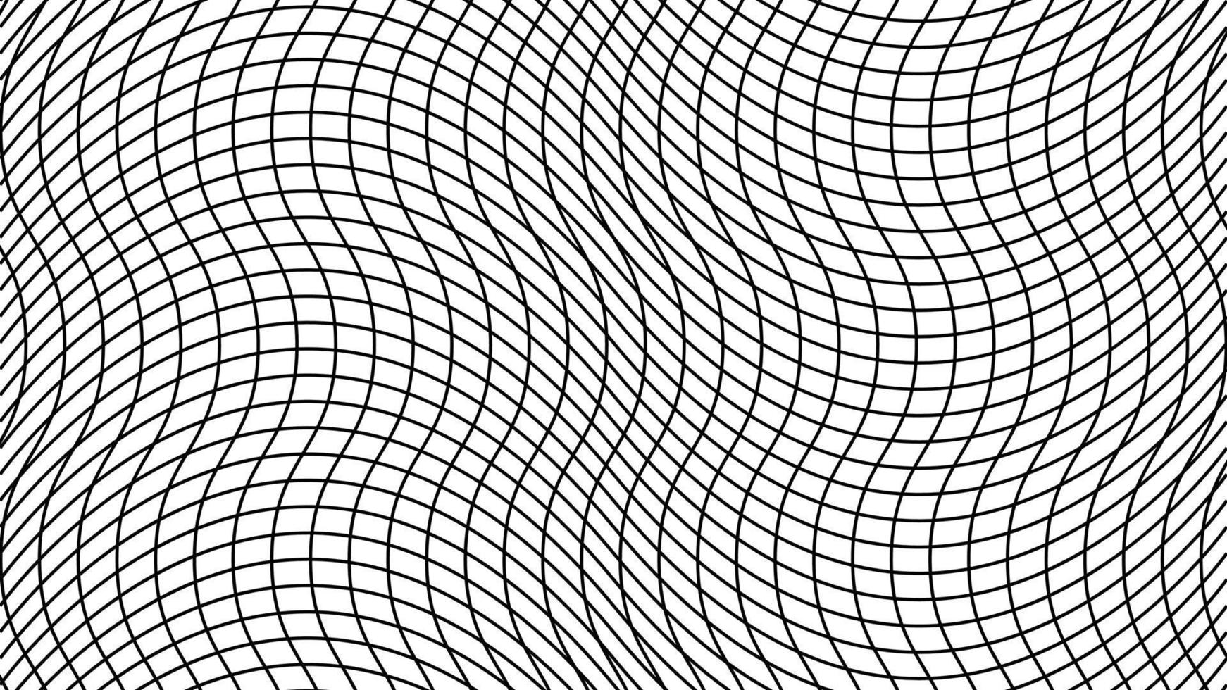 Grid depth 4k, background lines sporty, squares intersect with wavy curves vector
