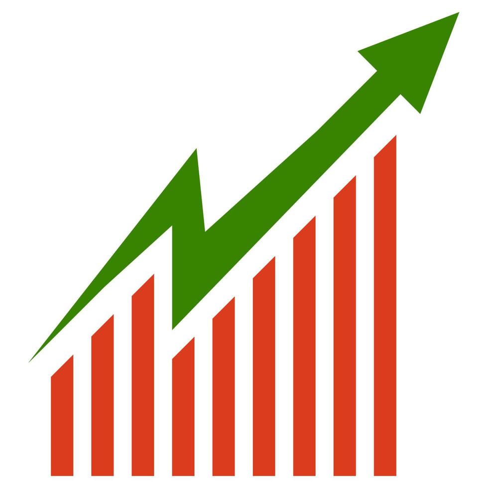 Candlestick chart, stock exchange trading chart, stock market trading, bullish point, stock illustration vector