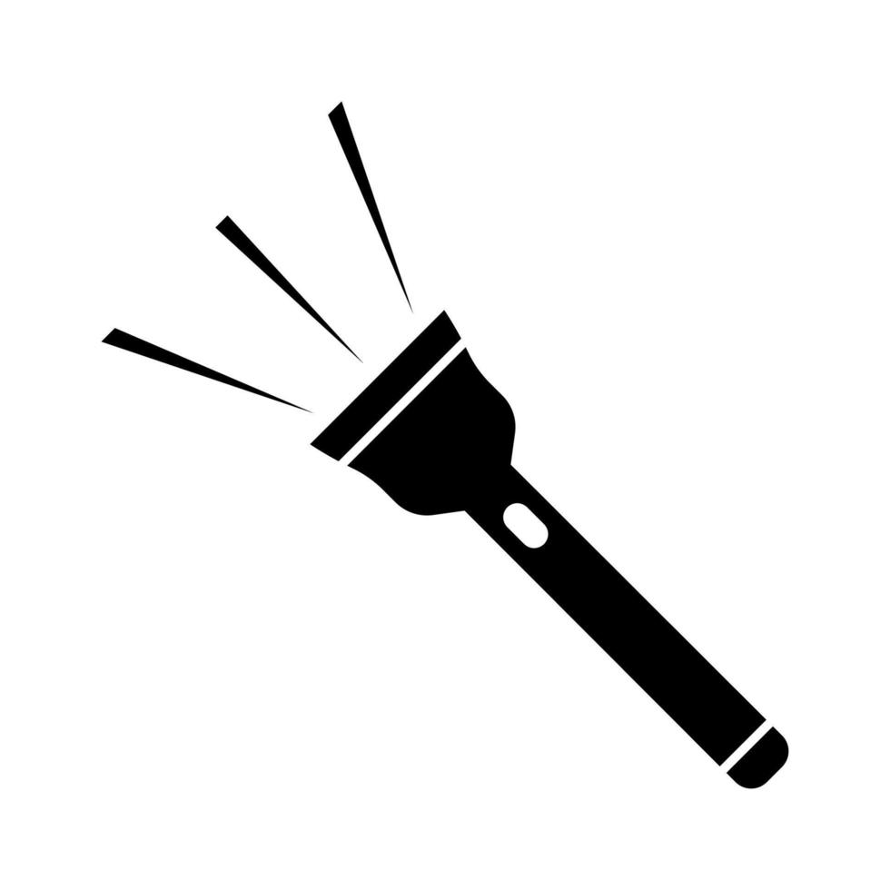 Flash of light a flashlight icon with rays a simple image of a lighting lantern vector