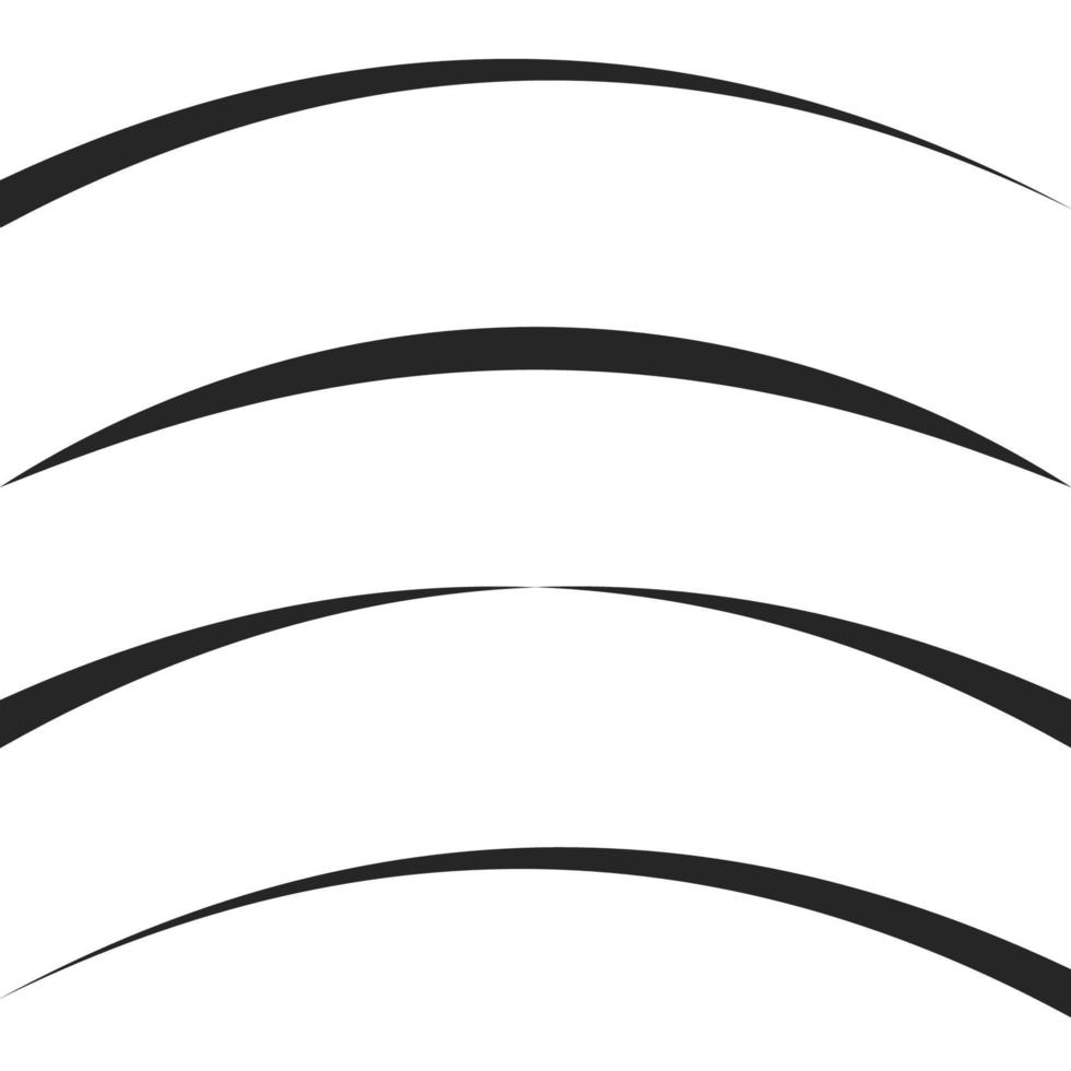 Swoosh curve arc line, smooth bend stripe logo element vector