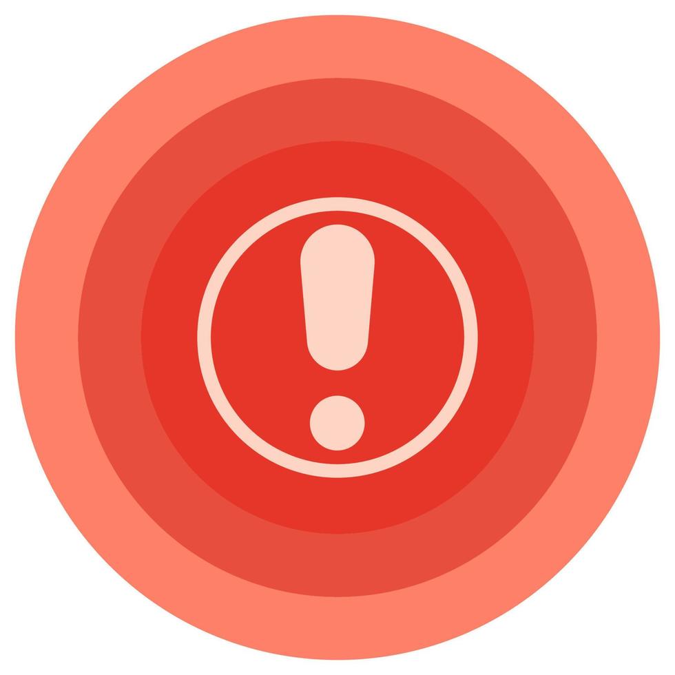 Dangerous important place sign, exclamation mark  point in red circle vector