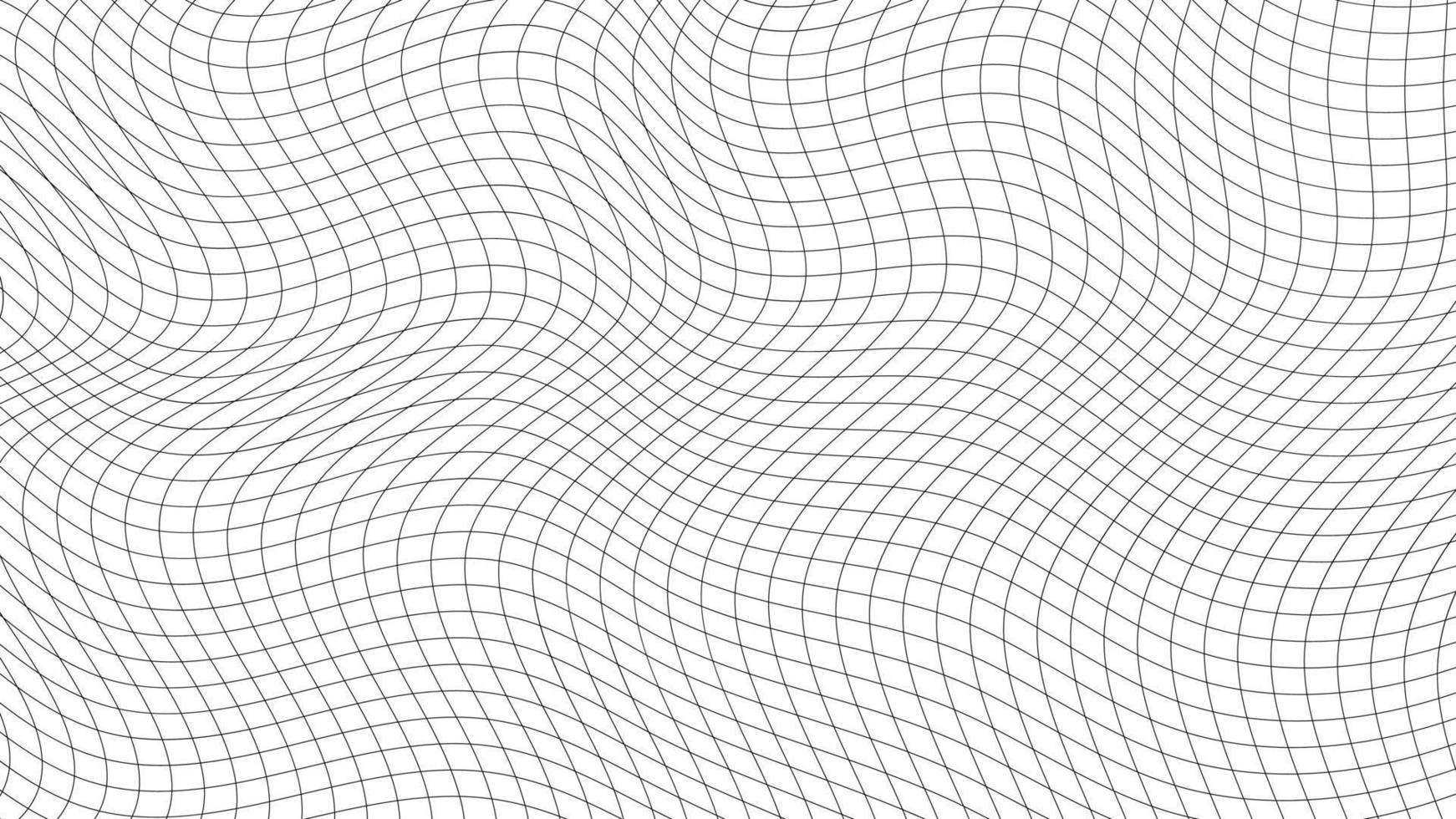 Grid pattern line, wave wavy background, warp geometric curve repeat vector