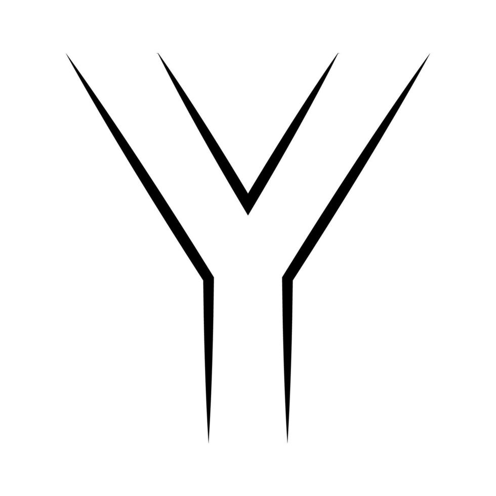 Logo letter y, icon axis alphabet, logotype y emblem vector