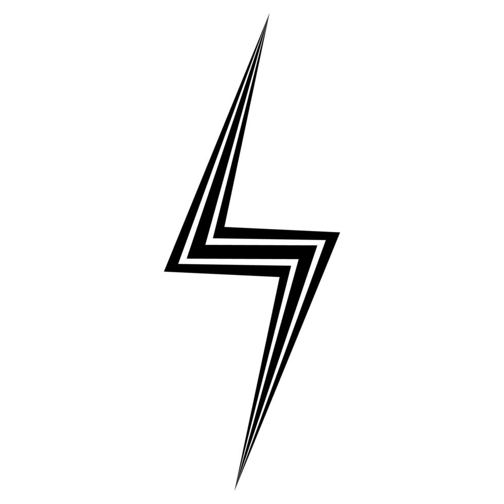 Logo triple lightning thunder bolt stock, lightning icon illustration vector