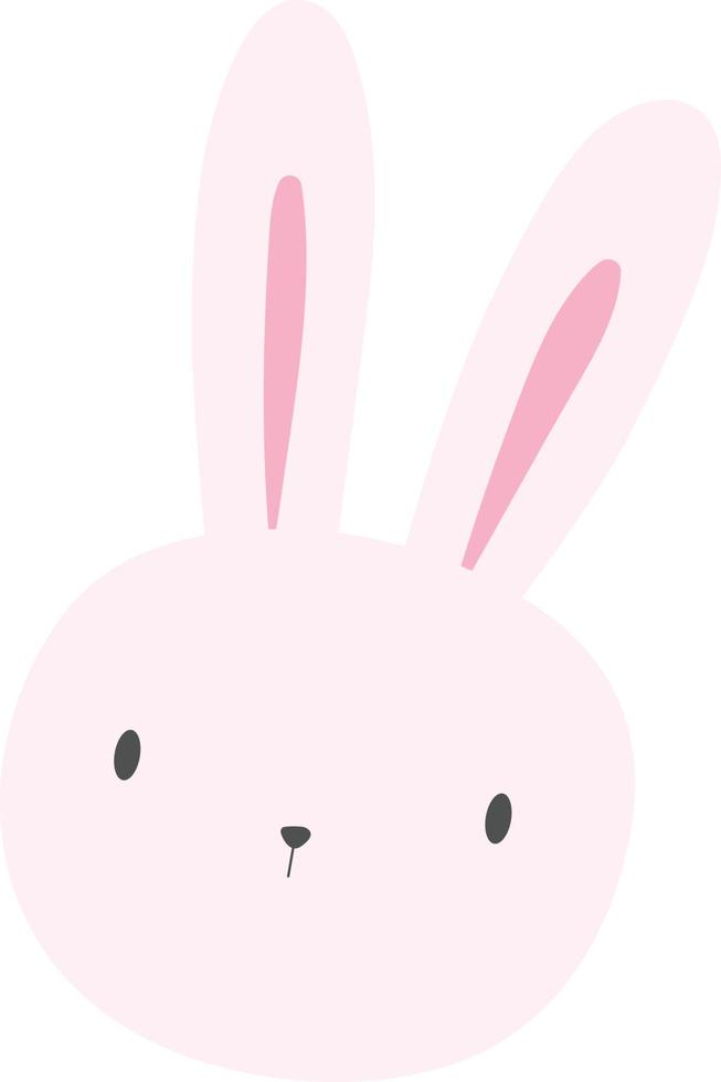 Cute Easter White Rabbit Face vector