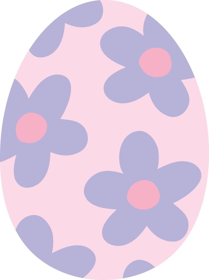 Cute Easter Eggs Flower Print vector