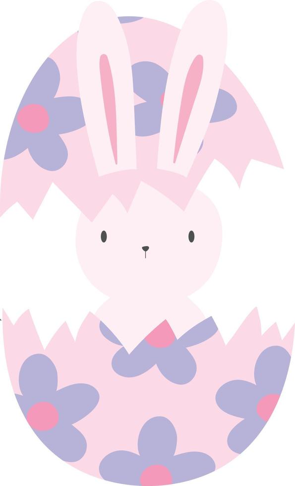 Cute Easter Bunny In Easter Eggs Hatching vector
