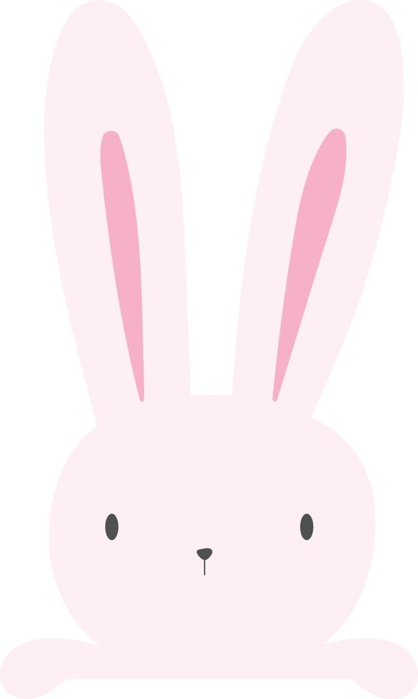 Cute Easter White Rabbit Corner vector