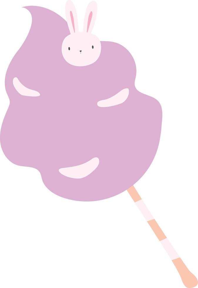 Easter Day Cute Cotton Candy Illustration vector