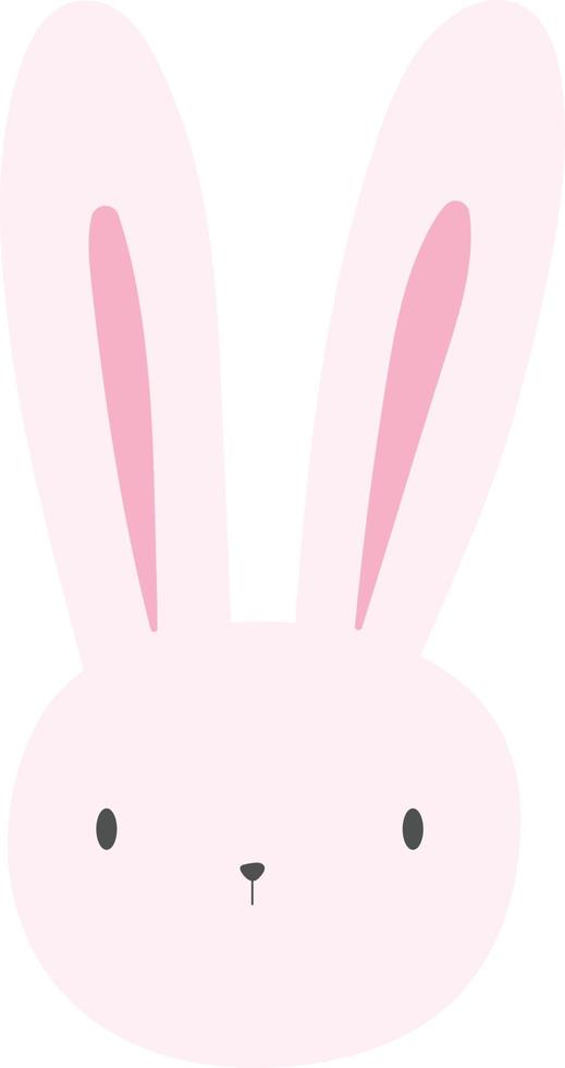 Cute Easter White Rabbit Face vector