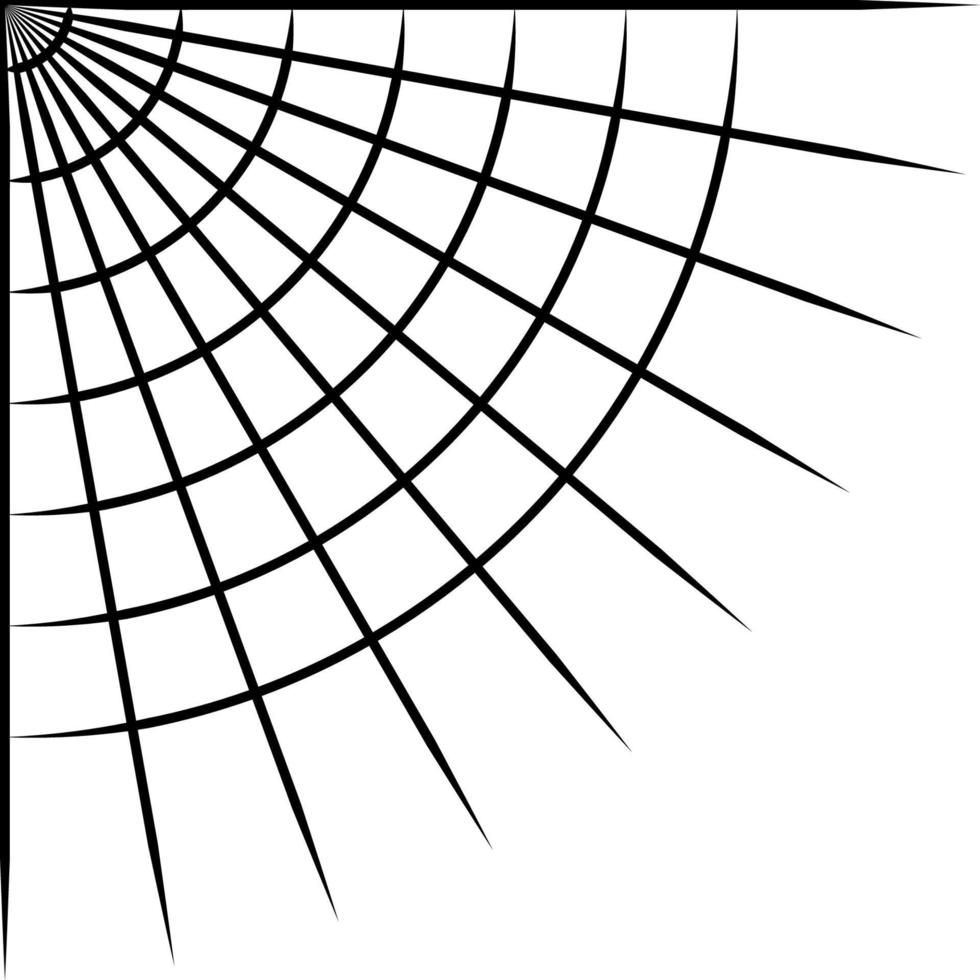 Corner spider web for Halloween photo decoration, round mesh spider web vector