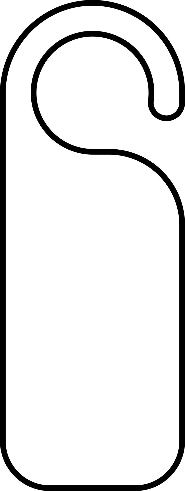 Door hanger template outline 20717892 Vector Art at Vecteezy