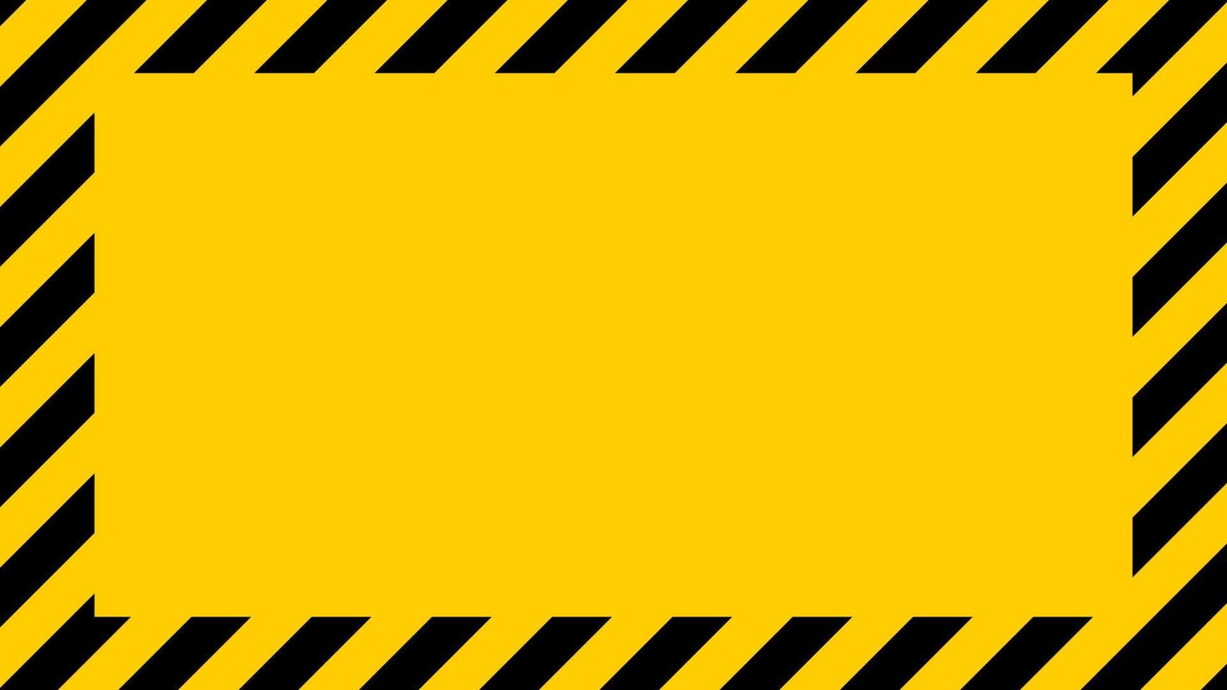 Yellow black warning stripes, danger safety background, sign line hazard vector