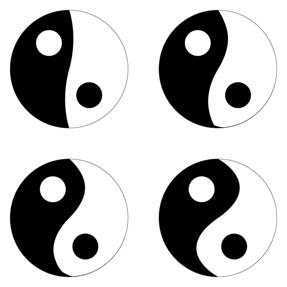 Yang yin, jang jing symbol daoism, transparent yan harmony jin vector