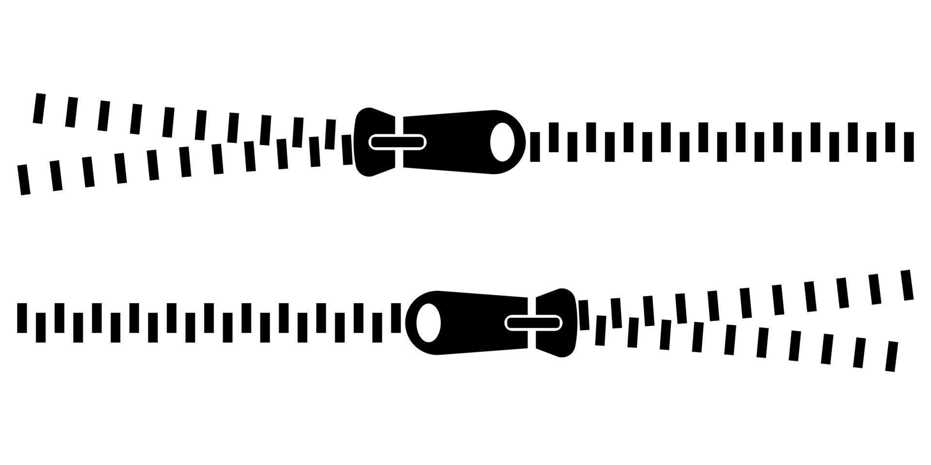 zipper closure clothing, vector zipper closure closed and open zip set