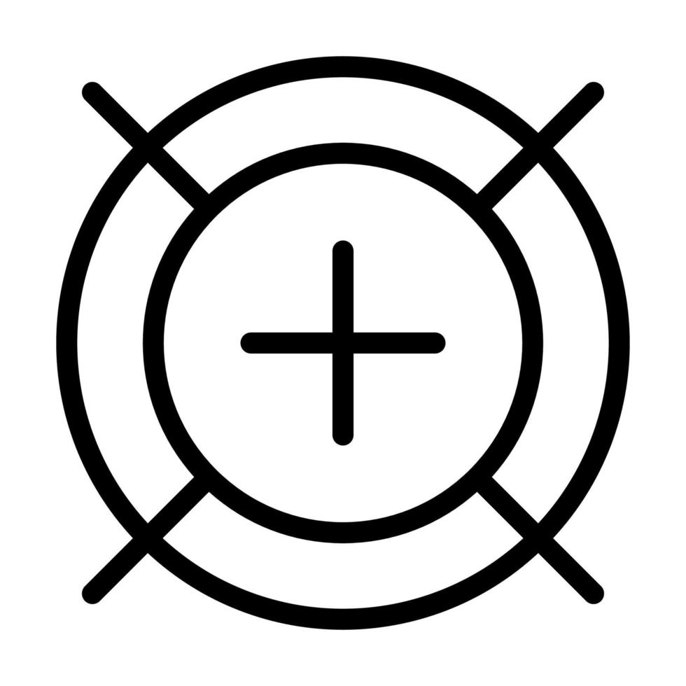 Calibration icon circle ring with crosses for alignment fine adjustment calibration stock illustration vector