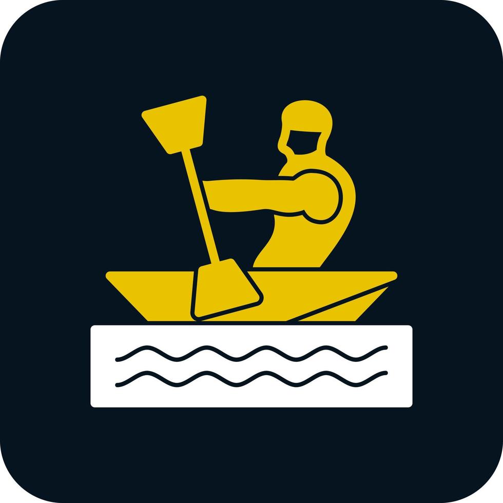 Kayaking Vector Icon Design