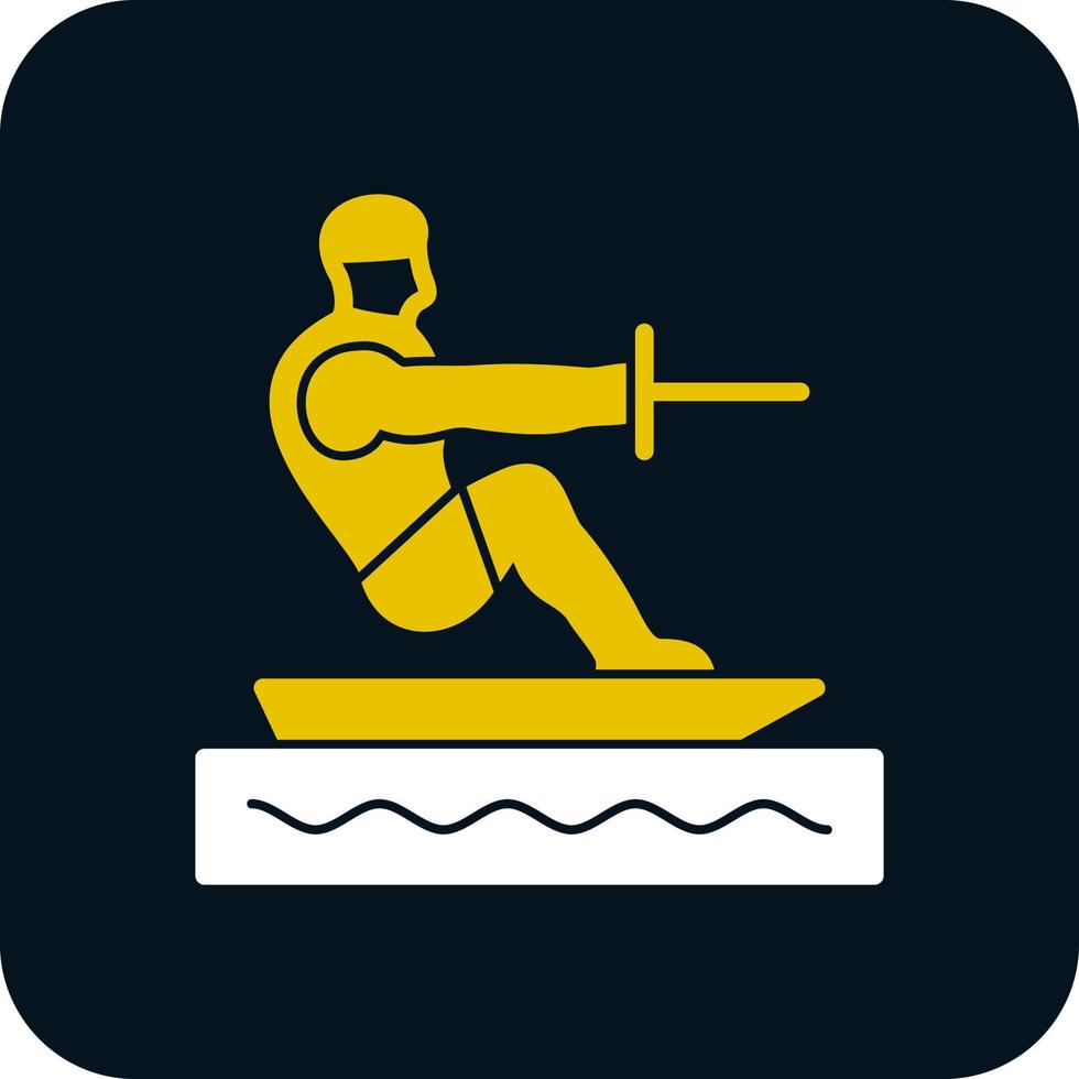 Barefoot Skiing Vector Icon Design