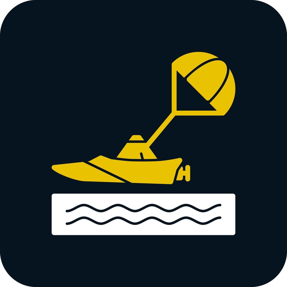 Parasailing Vector Icon Design