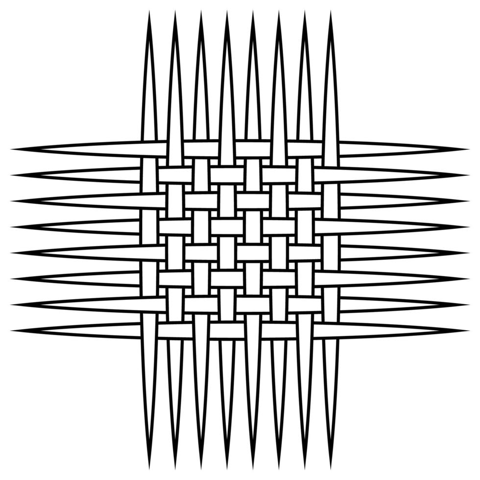 Woven knitted mesh, vector vertical and horizontal stripes on the concept weaving knitting needlework