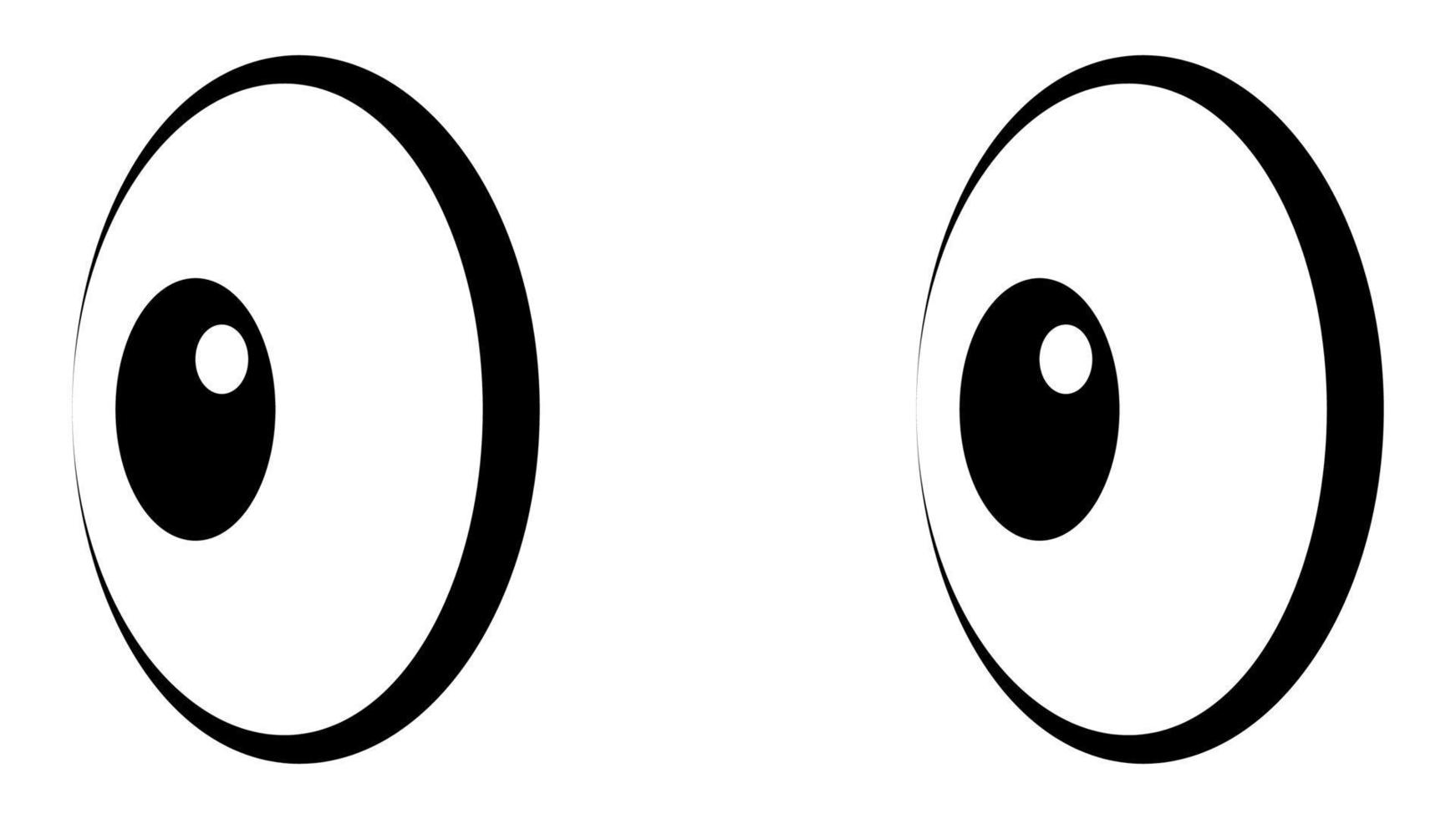 sorprendido Mira ojos icono, abultado ojos símbolo aturdido emoji emoción vector