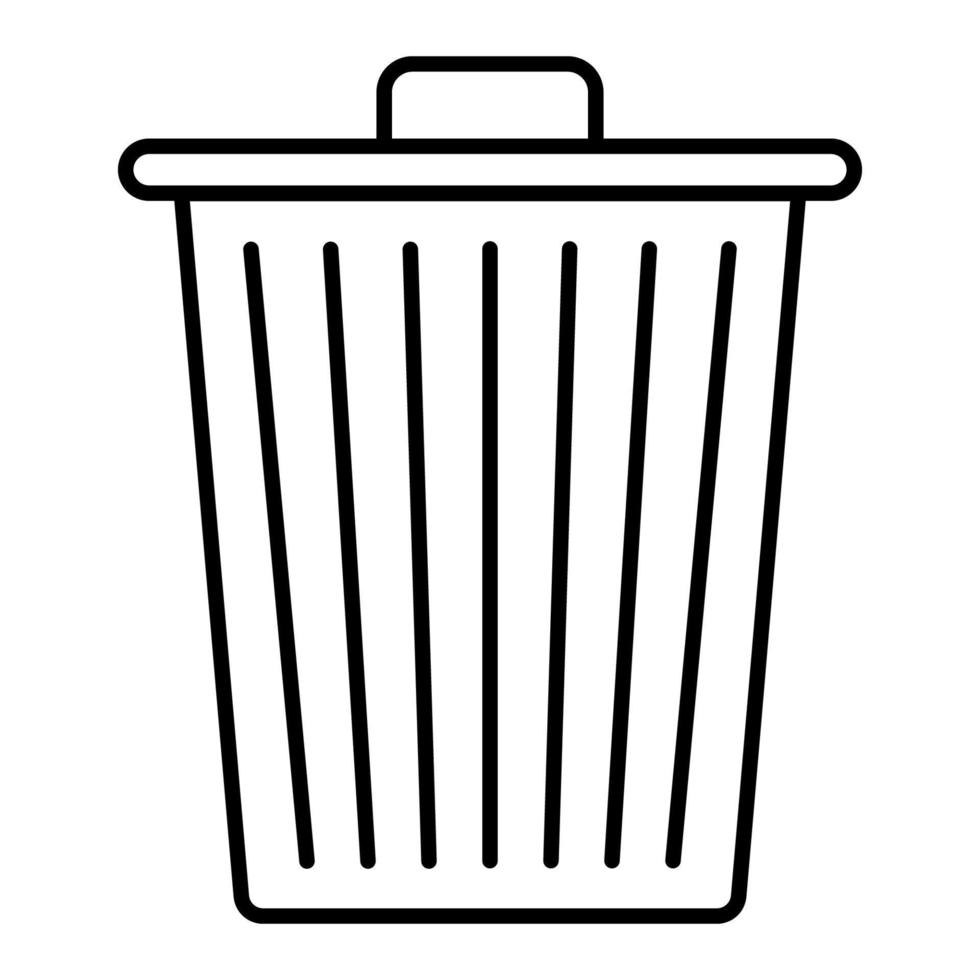Icon trash can, basket for collecting, sorting and recycling garbage vector