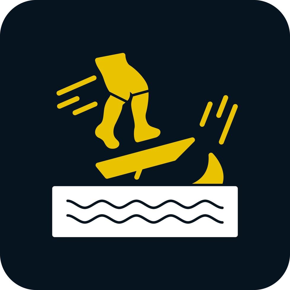 diseño de icono de vector de skimboard