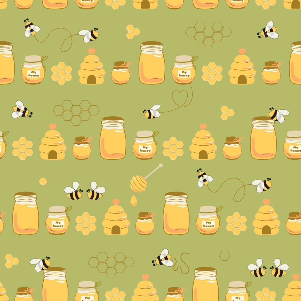 natural miel tarro antecedentes. dulce miel en verde sin costura modelo. abejas, Colmena, panal, dulce miel embalaje diseño, orgánico comida fondo de pantalla, cubrir. mano dibujado vector ilustración. 20718465 Vector en Vecteezy natural miel tarro antecedentes. dulce miel en verde sin costura modelo. abejas, Colmena, panal, dulce miel embalaje diseño, orgánico comida fondo de pantalla, cubrir. mano dibujado vector ilustración. 20718465 Vector en Vecteezy