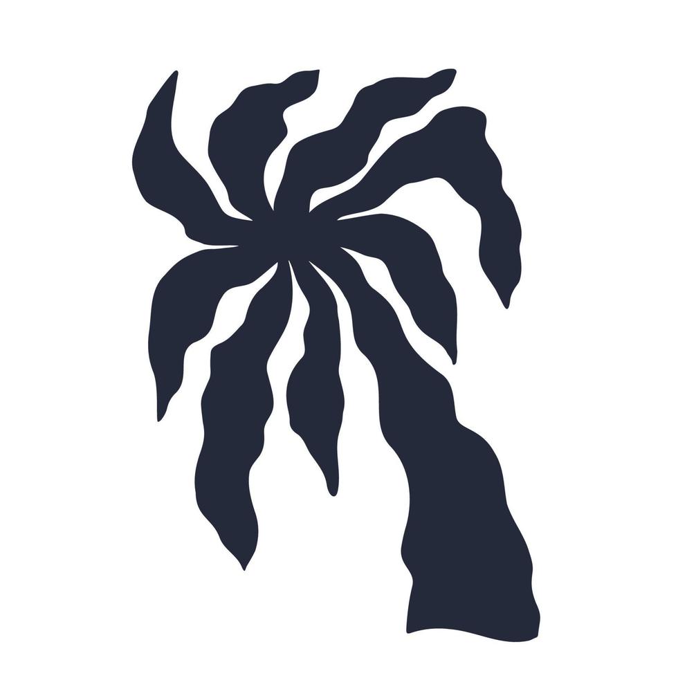 matisse inspirado palma árbol contemporáneo botánico minimalista planta. resumen verano palma árbol forma aislado gráfico elemento. vector floral henri matisse estilo ilustración. mano dibujado moderno hojas.