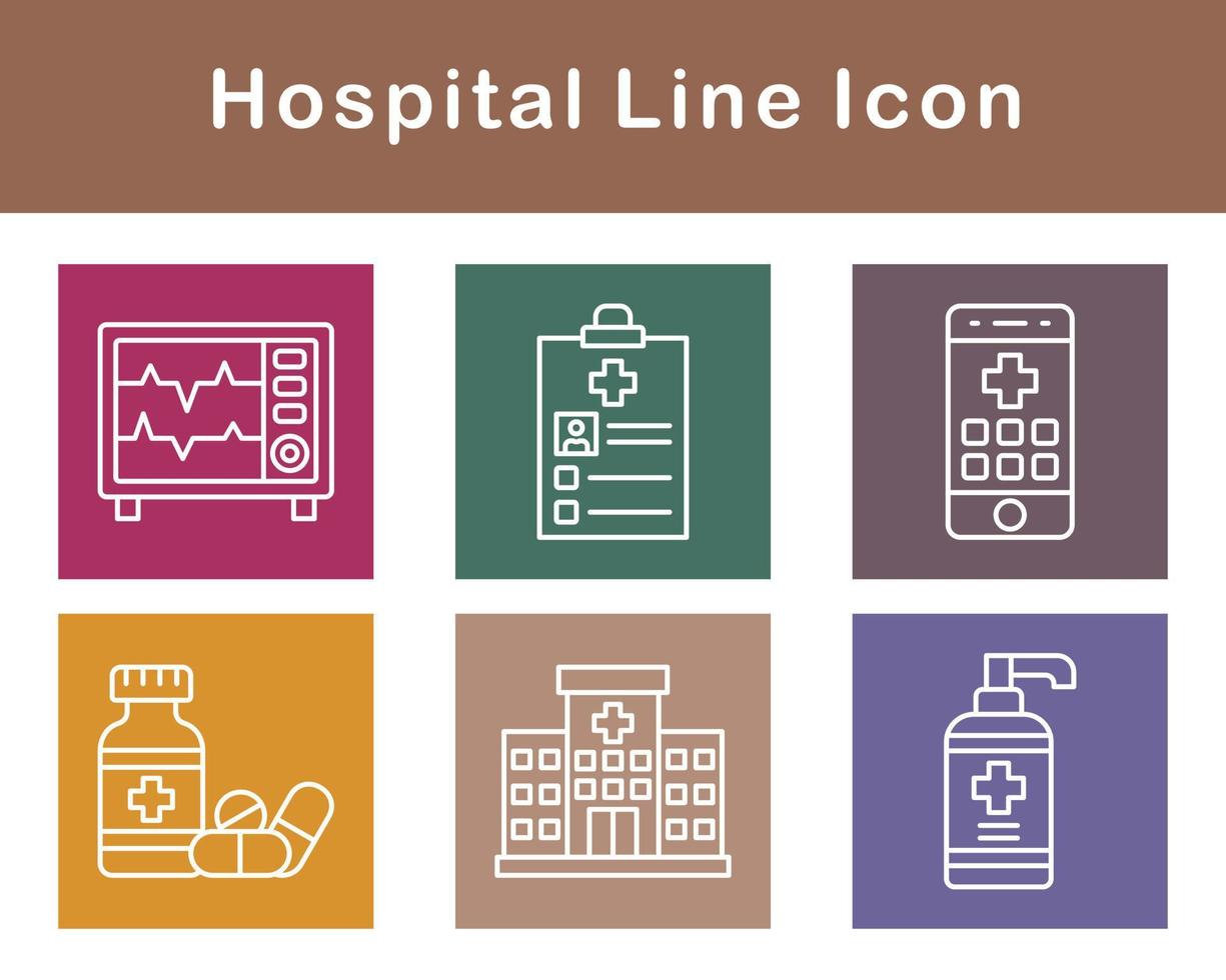 hospital vector icono conjunto