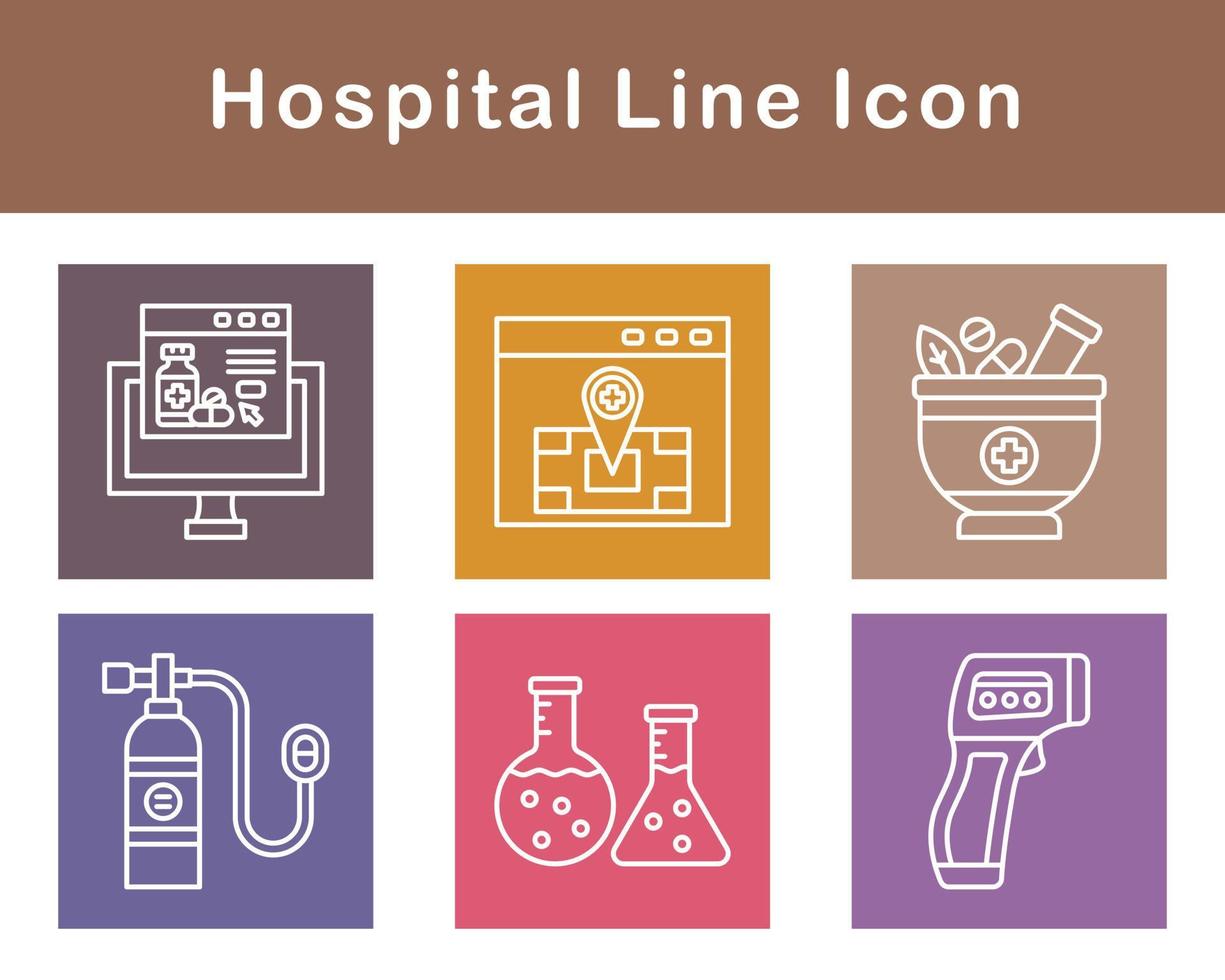 hospital vector icono conjunto