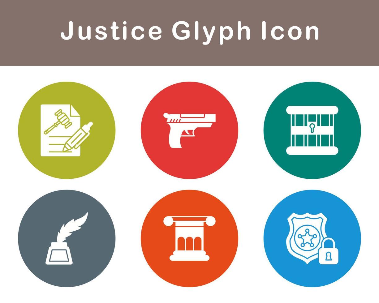 Justice Vector Icon Set