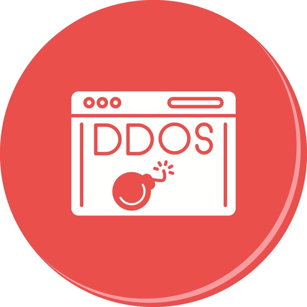 icono de vector de ataque ddos