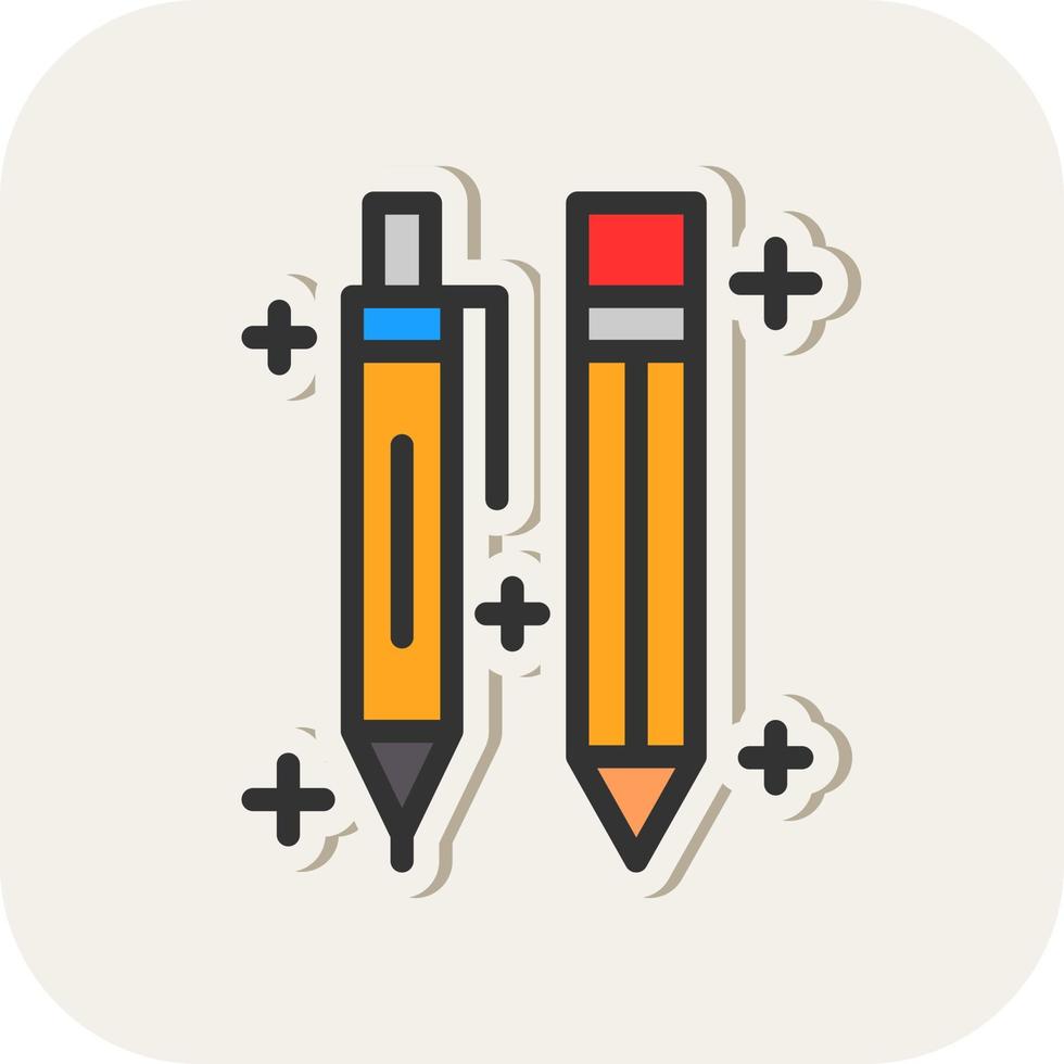 Pen And Pencil Vector Icon Design