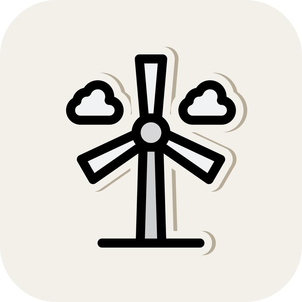 Wind Turbine Vector Icon Design