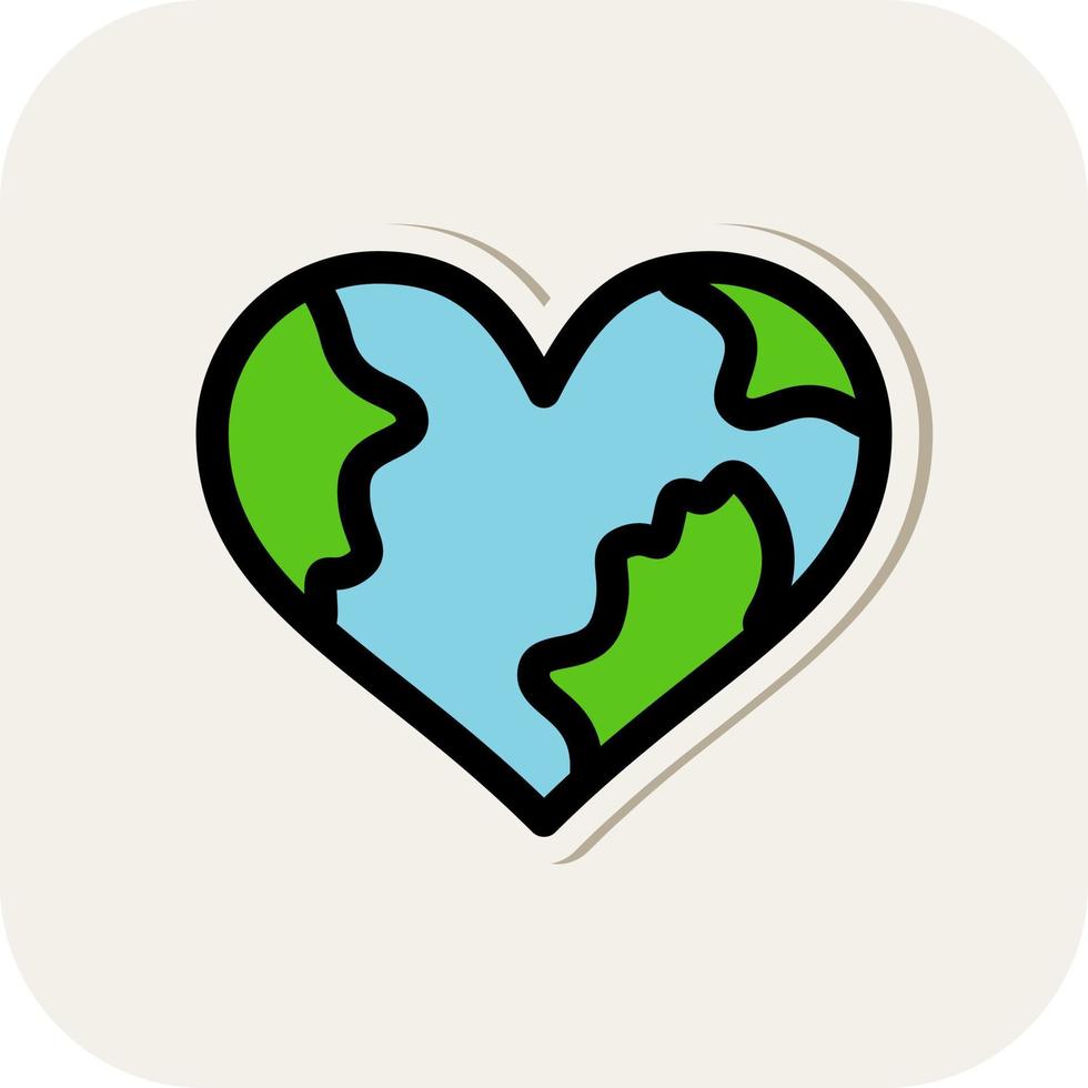 Earth Love Vector Icon Design