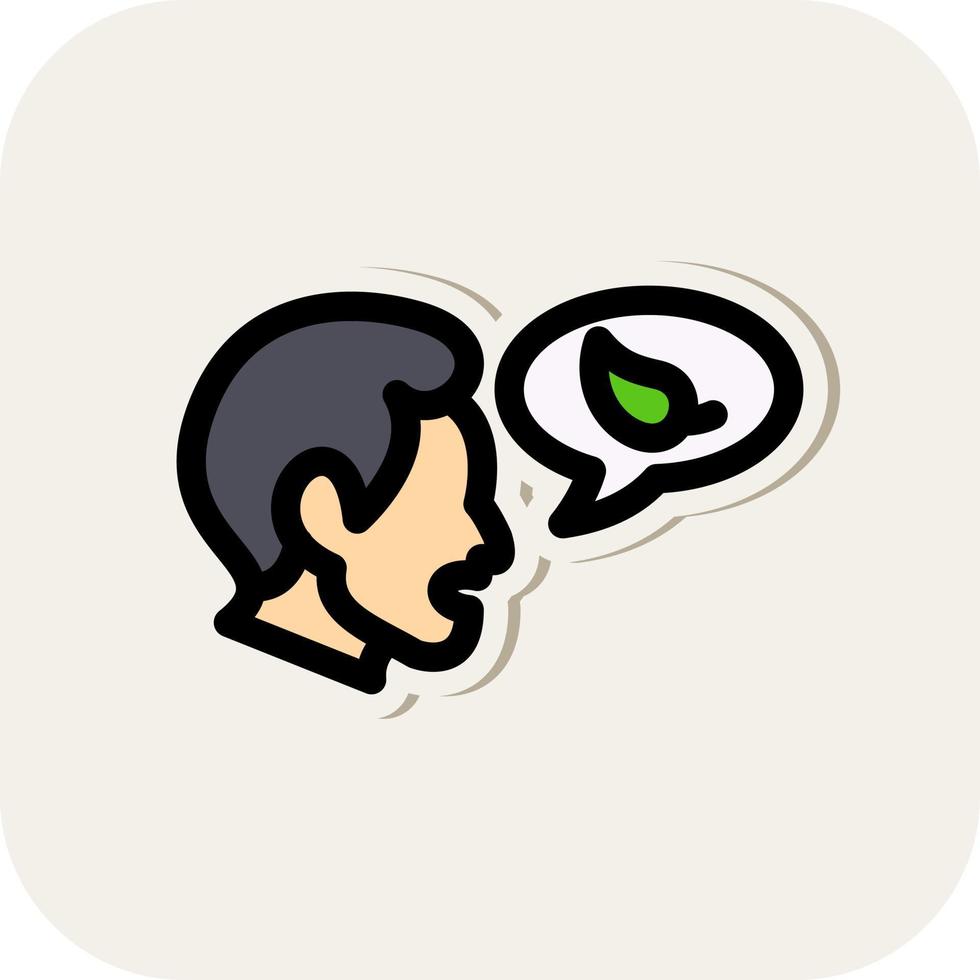 Eco Talk Vector Icon Design