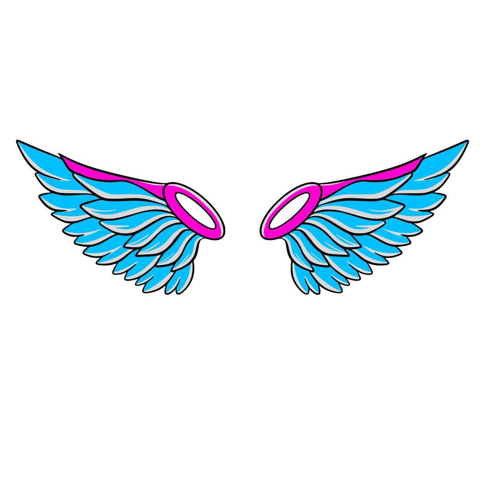 Wing cartoon art illustration vector