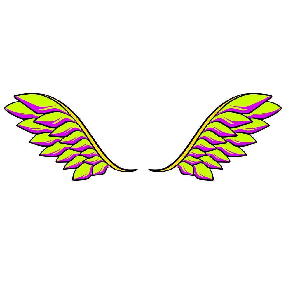 Wing cartoon art illustration vector