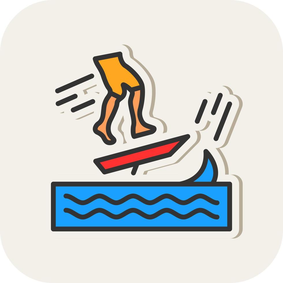 diseño de icono de vector de skimboard