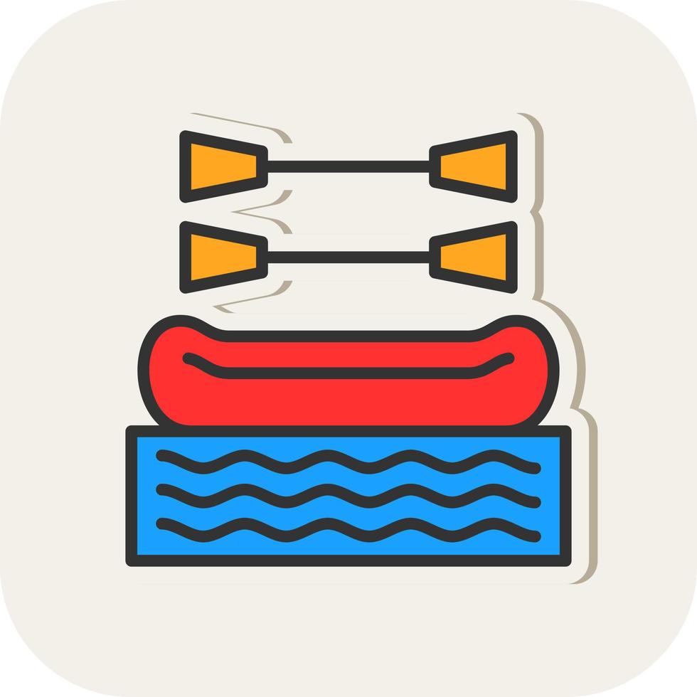 Rafting Vector Icon Design