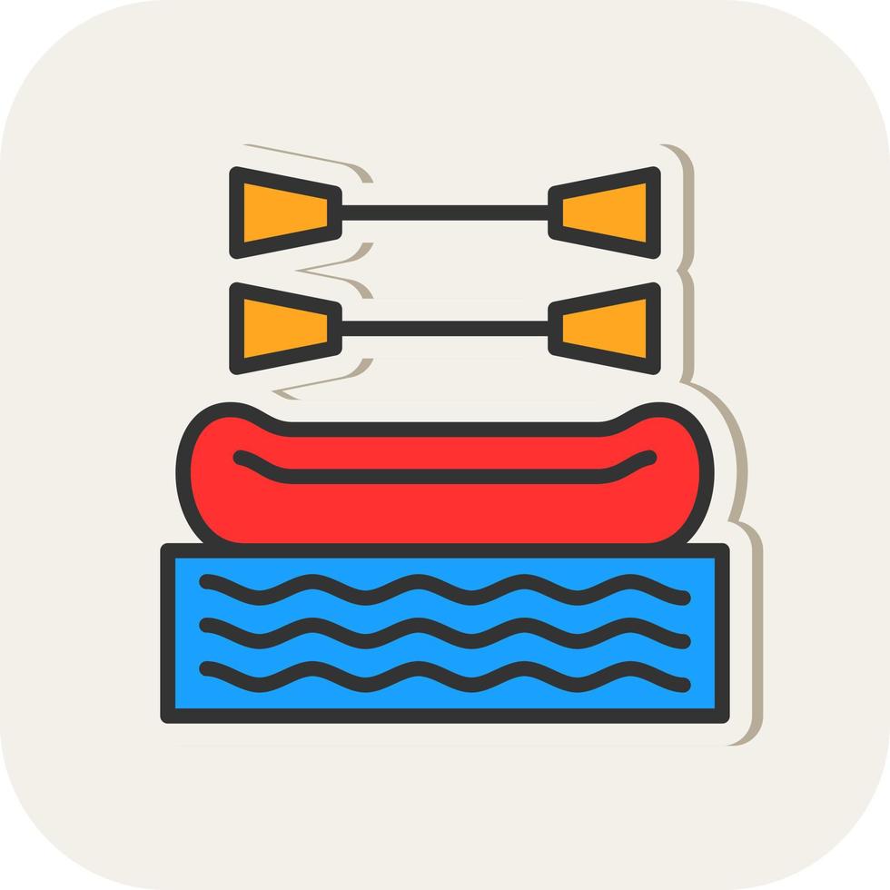 diseño de icono de vector de rafting