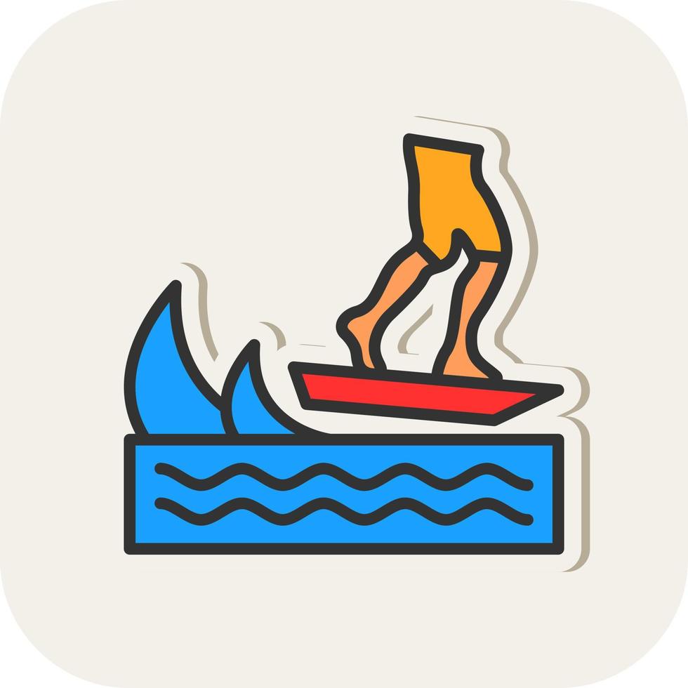 diseño de icono de vector de skurfing