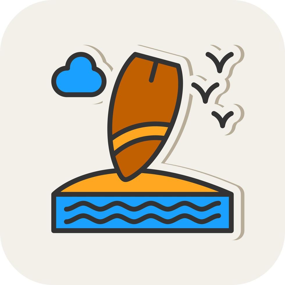 diseño de icono de vector de tabla de surf